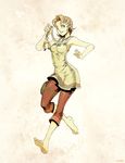  armpits bag barefoot blonde_hair capri_pants feet genzoman ilia_(zelda) leg_belt pants running short_hair sleeveless soles solo the_legend_of_zelda the_legend_of_zelda:_twilight_princess toes tunic 