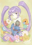  flower long_hair looking_at_viewer purple_eyes purple_hair solo sophie_(tales) t-okada tales_of_(series) tales_of_graces twintails 