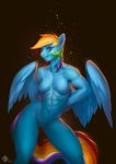  2015 abs anthro breasts eosphorite equine female friendship_is_magic mammal muscles muscular_female my_little_pony nipples pecs pegasus pussy rainbow_dash_(mlp) solo wings 