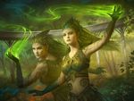  dryad female howard_lyon leaves magic magic_the_gathering 