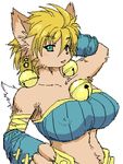  blonde_hair blue_eyes brown_fur cat danae feline female fur hair kemono legend_of_mana mammal mana_(series) solo video_games かるb 