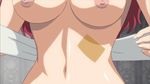  1girl animated animated_gif bandage breasts claudette_(queen&#039;s_blade) claudette_(queen's_blade) female large_breasts long_hair nipples nude queen&#039;s_blade queen's_blade red_hair solo 