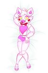  animatronic anthro canine clothed clothing dakimakura_design female five_nights_at_freddy&#039;s five_nights_at_freddy&#039;s_2 fur looking_at_viewer lying machine mammal mangle_(fnaf) on_back panties robot smile solo underwear unnecessaryfansmut video_games 