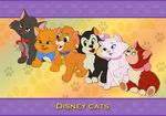 alice_in_wonderland berlioz black_fur blue_eyes bow brown_fur cat crossover cub cute dinah disney eyelashes fangs feline female figaro fur grey_fur group male mammal marie oliver oliver_and_company orange_fur sitting the_aristocats tongue tongue_out toulouse unknown_artist whiskers white_fur yellow_eyes young 