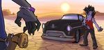  car desert duel gun handgun hyena mammal ranged_weapon revolver weapon z0mbie 