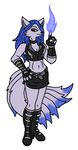  2010 anthro anthrofied blue_hair boots canine carlito clothing female fire footwear fox foxy_loxy_(character) fur gloves hair long_hair looking_at_viewer mammal multiple_tails ninetales nintendo orange_eyes pok&eacute;mon pok&eacute;morph shiny_pok&eacute;mon simple_background smile solo standing video_games white_background 