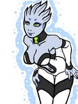  alien asari ben_10 ben_tennyson blue_skin cleavage clothed clothing female green_eyes mass_effect navel solo video_games 
