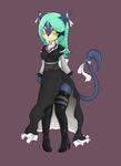  2013 anthro anthrofied basketgardevoir blue_fur boots cat clothing feline footwear fur green_hair hair mammal nintendo pok&eacute;mon pok&eacute;morph purrloin shiny_pok&eacute;mon simple_background standing video_games vivian_(character) yellow_eyes 