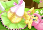  blush breasts clothing equestria_untamed flower fluttershy_(mlp) friendship_is_magic hi_res human humanized mammal my_little_pony palcomix plant presenting presenting_pussy pussy skirt 