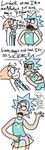  blue_hair crossover english_text female hair human mammal pearl_(steven_universe) rick_sanchez rock_and_morty steven_universe text 
