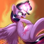  2015 behind-space equine female feral friendship_is_magic horn mammal my_little_pony solo twilight_sparkle_(mlp) winged_unicorn wings 