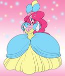  2015 anthro anthrofied balloon blue_eyes breasts cleavage clothed clothing dress elbow_gloves equine female friendship_is_magic gloves horn mammal my_little_pony pinkie_pie_(mlp) solo toughset unicorn 