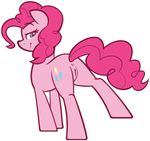  anus blue_eyes blush cutie_mark equine female friendship_is_magic fur furrgroup_(artist) hair half-closed_eyes horse looking_back mammal my_little_pony pink_fur pink_hair pinkie_pie_(mlp) pony pussy simple_background smile solo white_background 