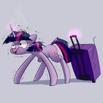  2015 annoyed equine female feral friendship_is_magic horn mammal my_little_pony suitcase twilight_sparkle_(mlp) underpable unicorn 