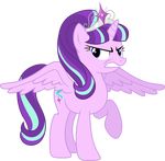  2015 absurd_res alpha_channel crown cutie_mark equine female feral friendship_is_magic hair hi_res horn jewelry mammal multicolored_hair my_little_pony solo sparkle starlight_glimmer_(mlp) theshadowstone winged_unicorn wings 