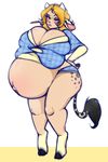  animal_humanoid anthro belluh belly big_breasts bovine breasts cow_humanoid cow_tail cowgirl_(disambiguation) expansion hooves horn humanoid inflation madamsquiggles mammal moozel multi_breast pregnant solo 