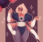  extra_arms extra_eyes hammer highres looking_at_viewer open_mouth orz_(kagewaka) pantyhose sardonyx_(steven_universe) smile solo sparkle steven_universe warhammer weapon 