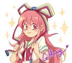  animated animated_gif character_name crop_top giffany gravity_falls hair_ribbon lowres pink_eyes pink_hair ribbon ribbon_cable smile solo sparkle sparkling_eyes ssalbulre 