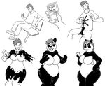  bear bench cellphone comic gender_transformation goo mammal panda phone rubber sequence slime transformation zho 