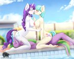  &lt;3 2015 aged_up anthro anthrofied areola barefoot big_breasts bisexual blue_hair blush breasts clothing coco_pommel_(mlp) cutie_mark darkhazard dragon earth_pony equine eyes_closed female female/female friendship_is_magic fur group group_sex hair half-closed_eyes hand_holding horn horse humanoid_feet long_hair lying male male/female mammal my_little_pony nipples on_back on_top one-piece_swimsuit open_mouth oral outside plantigrade pony purple_hair rarity_(mlp) scalie sex spike_(mlp) swimming_pool swimsuit threesome tongue tongue_out unicorn water white_fur 