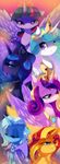  2015 equestria_girls equine female feral friendship_is_magic horn mammal my_little_pony princess_cadance_(mlp) princess_celestia_(mlp) princess_luna_(mlp) sunset_shimmer_(eg) trixie_(mlp) twilight_sparkle_(mlp) unicorn winged_unicorn wings xazteiin 