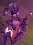  animatronic bonnie_(fnaf) chill five_nights_at_freddy&#039;s guitar lagomorph machine mammal musical_instrument rabbit robot solo uitinla video_games 