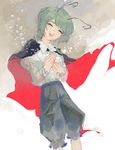  antennae cape drawr green_hair okomeuma pants short_hair smile solo touhou wings wriggle_nightbug 