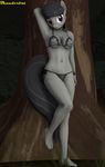  2015 3d anthro anthrofied black_hair breasts butt cgi clothing digital_media_(artwork) earth_pony equine female friendship_is_magic fur generalthunderbat hair horse lingerie long_hair looking_at_viewer mammal my_little_pony octavia_(mlp) pinup pony pose purple_eyes smile solo source_filmmaker 