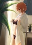  akito_(artist) bra cleavage open_shirt pantsu 