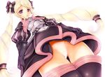  bar_censor black_gloves blonde_hair bow breastplate brooch censored dress dress_lift drill_hair elise_(fire_emblem_if) fire_emblem fire_emblem_if from_below gloves hair_bow jewelry lips no_panties pink_bow purple_bow pussy ringlets simple_background solo teruru thighhighs thighs twin_drills twintails upskirt white_background 
