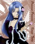  blue_hair crossdress crossdressing flower kouno_tooru long_hair princess_princess trap 