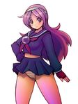  asamiya_athena girl king_of_fighters kof panties purple_hair school_uniform snk star tsumitani_daisuke underwear 