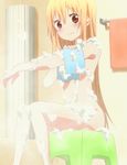  1girl animated animated_gif blonde_hair convenient_censoring doma_umaru himouto!_umaru-chan stitched 