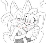  anthro breasts clothed clothing cream_the_rabbit cum duo female female/female grope hearlesssoul mammal partially_clothed penetration rouge_the_bat sitting sonic_(series) spread_legs spreading tentacles vaginal vaginal_penetration 