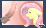  2015 animal_genitalia cum disembodied_penis duo equine erection female feral fluttershy_(mlp) friendship_is_magic hair horse horsecock long_hair looking_at_penis male male/female mammal my_little_pony open_mouth penis pink_hair pony solo_focus tongue tongue_out vein zzcomics 