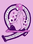  flower hair_flower hair_ornament hieda_no_akyuu japanese_clothes kimono purple purple_hair scroll short_hair solo tegaki touhou 