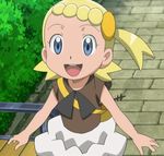  1girl ;p animated animated_gif blonde_hair child eureka_(pokemon) pokemon pokemon_(anime) screencap solo 
