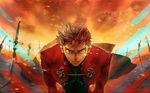  archer fate/stay_night fate_(series) hakkasame male_focus multicolored_hair orange_hair solo two-tone_hair unlimited_blade_works yellow_eyes 