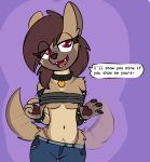  9volt anthro canid canine canis dog female loodie mammal nipples princess_ludeonna_guinevere_vi solo 