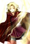  blonde_hair curly_hair ellerean fire_emblem fire_emblem:_monshou_no_nazo fire_emblem:_shin_monshou_no_nazo long_hair male_focus open_mouth sakuno_shion simple_background solo white_background yellow_eyes 