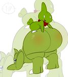  1-upclock big_butt blush bubble_butt butt duo eyewear feet female glasses huge_butt larvitar looking_back male male/female milf mother nintendo parent pok&eacute;mon simple_background size_difference tyranitar video_games wide_hips 