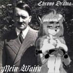  2015 adolf_hitler anthro big_breasts black_and_white breasts canine clothing cover duo eyebrows facial_hair female fingerless_gloves fox foxy-rena fur gloves hair kemono looking_at_viewer male mammal monochrome mustache nazi nude real tears waifu 