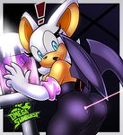  ! bat blue_eyes breasts butt female gem laser mammal omegasunburst_(artist) open_mouth rouge_the_bat solo sonic_(series) wings 