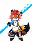  canine comic doujinshi fox hair hair_googles kemono mammal mash_(artist) red_hair 