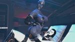  2015 3d alien animated areola asari big_breasts breasts dildo djjocksfm edi_(mass_effect) erect_nipples female female/female huge_breasts liara_t&#039;soni machine mass_effect nipples penetration robot sex sex_toy strapon video_games 