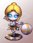  android ball blonde_hair chibi commentary doll_joints figure highres league_of_legends nendoroid orianna_reveck phantom_ix_row solo 