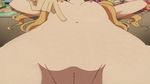  1girl azuki_azusa blonde_hair breasts hentai_ouji_to_warawanai_neko. long_hair lying navel nipples nude on_back small_breasts solo tagme 