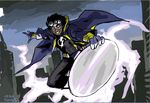  1boy belt black_hair brown_eyes dark_skin dc_comics domino_mask electricity gloves goggles hairlocs jacket male_focus mask solo static_shock virgil_ovid_hawkins 