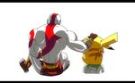  2015 crossover cute feral god_of_war human kratos male mammal ninjaspartankx5 nintendo pikachu pok&eacute;mon video_games 