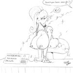  2015 anthro areola bat_pony big_breasts breasts english_text erect_nipples female flutterbat_(mlp) fluttershy_(mlp) friendship_is_magic huge_breasts kevinsano my_little_pony nipple_piercing nipples piercing solo text 